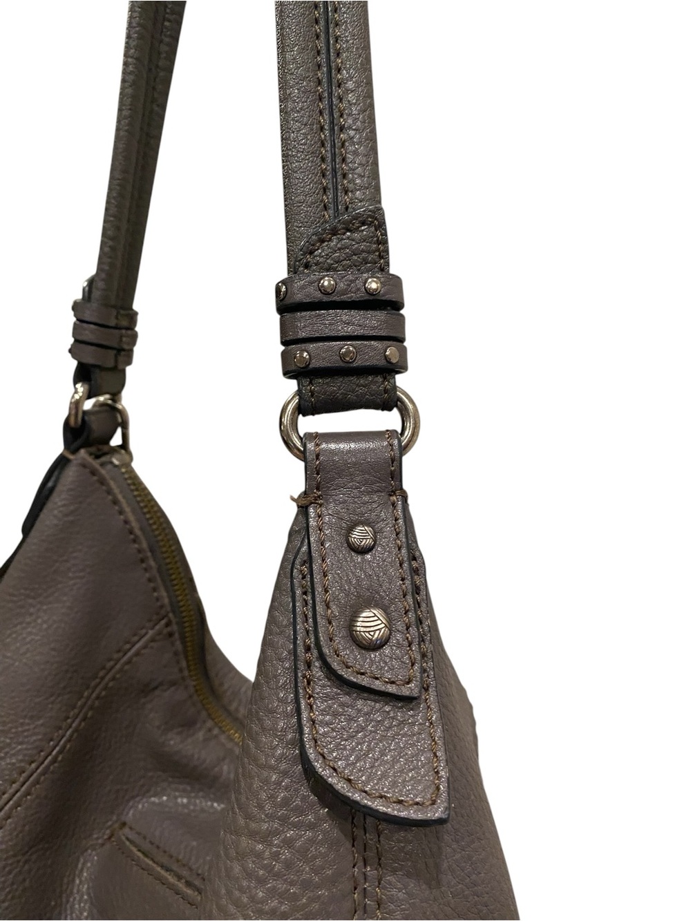 The Sak Sequoia Pebbled Leather Hobo in Slate Gray - Picture 5 of 13